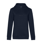 Damen-Sweatshirt aus recycelter Baumwolle und Polyester, 280 g/m2, B&C farbe marineblau