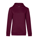 Damen-Sweatshirt aus recycelter Baumwolle und Polyester, 280 g/m2, B&C farbe granatrot