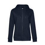 Damen-Sweatshirtjacke aus Baumwolle mit Reißverschluss, 280 g/m2, B&C farbe marineblau