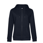 Damen-Sweatshirtjacke aus Baumwolle mit Reißverschluss, 280 g/m2, B&C farbe marineblau