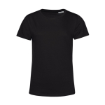 Damen-T-Shirt aus Bio-Baumwolle mit kurzen Ärmeln, 150 g/m2, B&C farbe schwarz