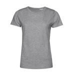 Damen-T-Shirt aus Bio-Baumwolle mit kurzen Ärmeln, 150 g/m2, B&C farbe hellgrau