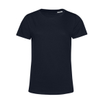 Damen-T-Shirt aus Bio-Baumwolle mit kurzen Ärmeln, 150 g/m2, B&C farbe marineblau