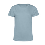 Damen-T-Shirt aus Bio-Baumwolle mit kurzen Ärmeln, 150 g/m2, B&C farbe blaugrau