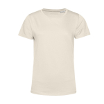 Damen-T-Shirt aus Bio-Baumwolle mit kurzen Ärmeln, 150 g/m2, B&C farbe gebrochen weiß