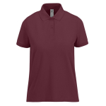 Klassisches Kurzarm-Poloshirt aus Baumwolle für Damen, 180 g/m2, B&C farbe bordeaux