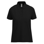 Klassisches Kurzarm-Poloshirt aus Baumwolle für Damen, 180 g/m2, B&C farbe schwarz