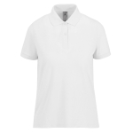 Klassisches Kurzarm-Poloshirt aus Baumwolle für Damen, 180 g/m2, B&C farbe weiß