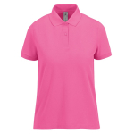 Klassisches Kurzarm-Poloshirt aus Baumwolle für Damen, 180 g/m2, B&C farbe rosa