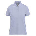 Klassisches Kurzarm-Poloshirt aus Baumwolle für Damen, 180 g/m2, B&C farbe lavendel