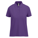 Klassisches Kurzarm-Poloshirt aus Baumwolle für Damen, 180 g/m2, B&C farbe violett