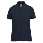 Klassisches Kurzarm-Poloshirt aus Baumwolle für Damen, 180 g/m2, B&C farbe marineblau