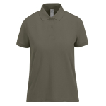 Klassisches Kurzarm-Poloshirt aus Baumwolle für Damen, 180 g/m2, B&C farbe militärgrün