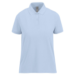 Klassisches Kurzarm-Poloshirt aus Baumwolle für Damen, 180 g/m2, B&C farbe blaugrau