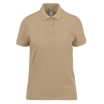 Klassisches Kurzarm-Poloshirt aus Baumwolle für Damen, 180 g/m2, B&C farbe gold