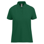 Basic-Baumwollpoloshirt für Damen mit kurzen Ärmeln, 210 g/m2, B&C farbe flaschengrün