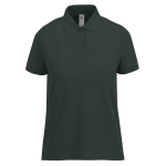 Basic-Baumwollpoloshirt für Damen mit kurzen Ärmeln, 210 g/m2, B&C farbe waldgrün