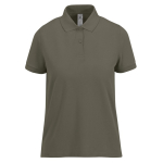 Basic-Baumwollpoloshirt für Damen mit kurzen Ärmeln, 210 g/m2, B&C farbe militärgrün