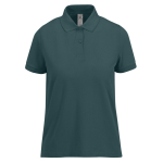 Basic-Baumwollpoloshirt für Damen mit kurzen Ärmeln, 210 g/m2, B&C farbe dunkelgrün