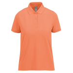 Basic-Baumwollpoloshirt für Damen mit kurzen Ärmeln, 210 g/m2, B&C farbe lachsfarbig