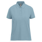 Basic-Baumwollpoloshirt für Damen mit kurzen Ärmeln, 210 g/m2, B&C farbe blaugrau