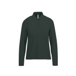 Klassisches Langarm-Piqué-Baumwollpoloshirt für Damen, 180 g/m2 B&C farbe waldgrün