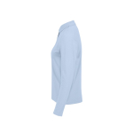 Klassisches Langarm-Piqué-Baumwollpoloshirt für Damen, 180 g/m2 B&C farbe blaugrau