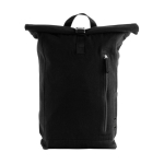 Roll-Top Rucksack für Laptop aus recycelter Baumwolle 15'' farbe schwarz dritte Ansicht