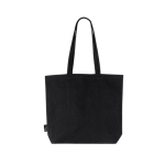 Tasche aus recycelter Baumwolle mit langen Henkeln, 180 g/m2 farbe schwarz Detailbild 4