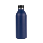 Flasche aus recyceltem Edelstahl mit Tragegriff, 500 ml farbe marineblau zweite Ansicht