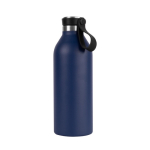 Flasche aus recyceltem Edelstahl mit Tragegriff, 500 ml farbe marineblau dritte Ansicht