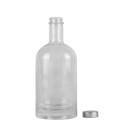 Glasflasche mit Aluminiumverschluss mit Logo, 750 ml farbe transparent dritte Ansicht