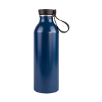 Flasche aus recyceltem Aluminium mit Holzdetail im Verschluss, 550 ml farbe blau zweite Ansicht