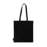 Tasche aus 100 % recycelter Baumwolle mit langen Henkeln, 180 g/m2 farbe schwarz sechste Ansicht