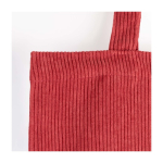 Samtige Polyester-Tasche mit langen Henkeln farbe rot erste Ansicht