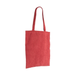 Samtige Polyester-Tasche mit langen Henkeln farbe rot dritte Ansicht