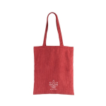 Samtige Polyester-Tasche mit langen Henkeln farbe rot vierte Ansicht