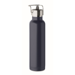 Thermoflasche aus recyceltem Edelstahl mit Strohhalm und Griff, 660 ml farbe marineblau zweite Ansicht