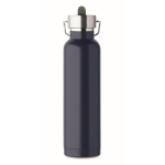 Thermoflasche aus recyceltem Edelstahl mit Strohhalm und Griff, 660 ml farbe marineblau sechste Ansicht