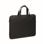 Klassische Laptoptasche aus recyceltem Polyester, 15'' farbe schwarz