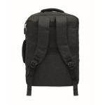 Rucksack aus RPET mit Marmoreffekt und Trolleyhalterung, 15'' farbe schwarz