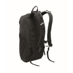 Wasserfester Rucksack mit reflektierendem Band, 15'' farbe schwarz zweite Ansicht