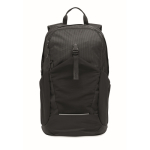 Wasserfester Rucksack mit reflektierendem Band, 15'' farbe schwarz