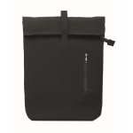 Roll-Top-Rucksack für Laptops aus recycelter Baumwolle, 15”” farbe schwarz