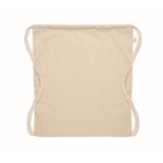 Turnbeutel in Naturfarbe aus recycelter Baumwolle und RPET, 140 g/m2 farbe beige zweite Ansicht