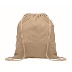 Turnbeutel aus recycelter Baumwolle und RPET, 140 g/m2 farbe khaki