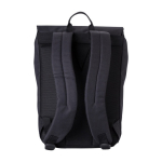 Laptop-Rucksack mit PU-Details als Klappe und Metallverschluss, 15'' farbe schwarz dritte Ansicht