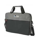 Zweifarbige Laptop-Tasche mit Doppelgriffen, 15'' farbe grau Ansicht mit Druckbereich