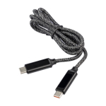 1-Meter-Nylon-Ladekabel mit USB-C-Anschlüssen, 65 W farbe schwarz siebte Ansicht