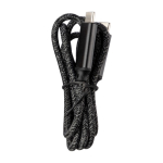 1-Meter-Nylon-Ladekabel mit USB-C-Anschlüssen, 100 W farbe schwarz vierte Ansicht